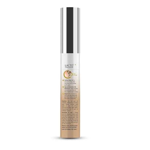 Under Eye Cream For Dark Circles for Women & Men | Fine Lines & Puffy Eyes With Cooling Massage Roller | 15g | With Coffee...