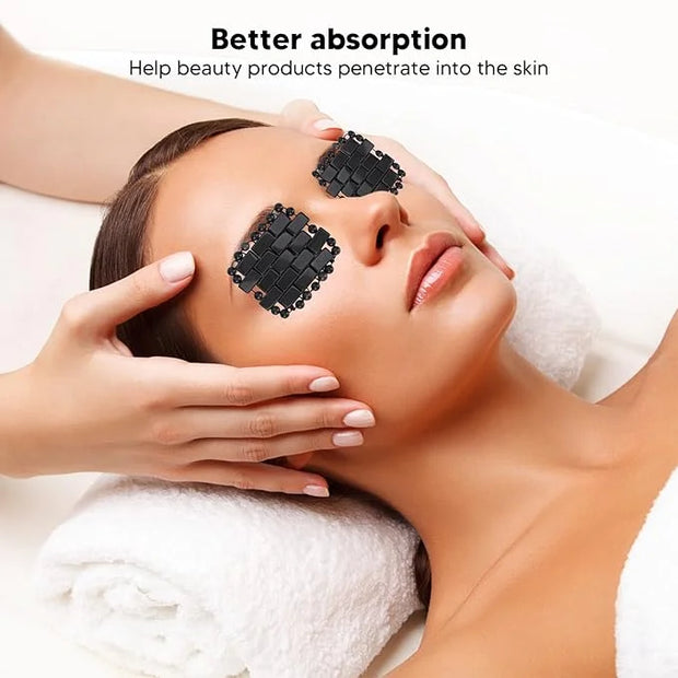 Jade Eye Mask, Jade Stone Eye Patch Small Quartz Eye Pad Shape Gallery Reduce Swelling Tighten Relieve Pressure Quartz Sto...