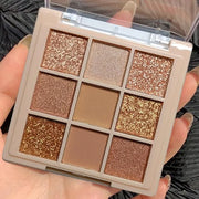 Eyeshadow Palette Makeup- 9 Colors Naked Eyeshadow Palette Matte Shimmer Korean Natural Eye Shadow palettes Highly Pigment...