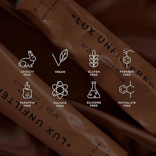 '+ Lux Unfiltered N°24 Reviving Hand Cream in Ylang Ylang - Best Hand Lotion to Repair Dry + Cracked Hands, Vegan + Cruelt...