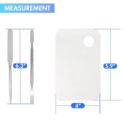 Stainless Steel Foundation Spatula with Makeup Mixing Palette,