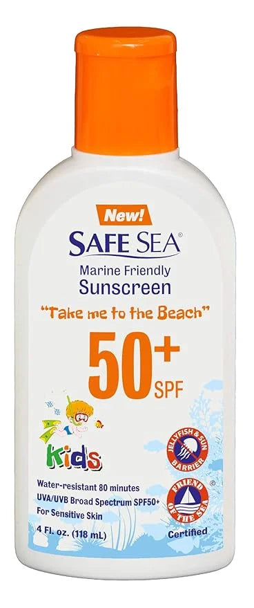 Safe Sea Anti-jellyfish Sting Protective Lotion for Kids- SPF50- Sensitive skin Jellyfish & Sea Lice Prevention Sunscreen ...