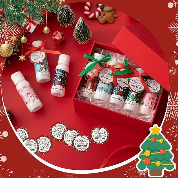 24 Set Christmas Hand Cream Gift Moisturizing Hand Lotion for Women Travel Size Lotion for Christmas Party Favors with Car...