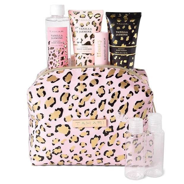 Tahari Vanilla Jasmine Spa Gift Set for Women – Luxurious Bath Kit with Body Lotion, Body Scrub, Body Wash & Lip Balm with...