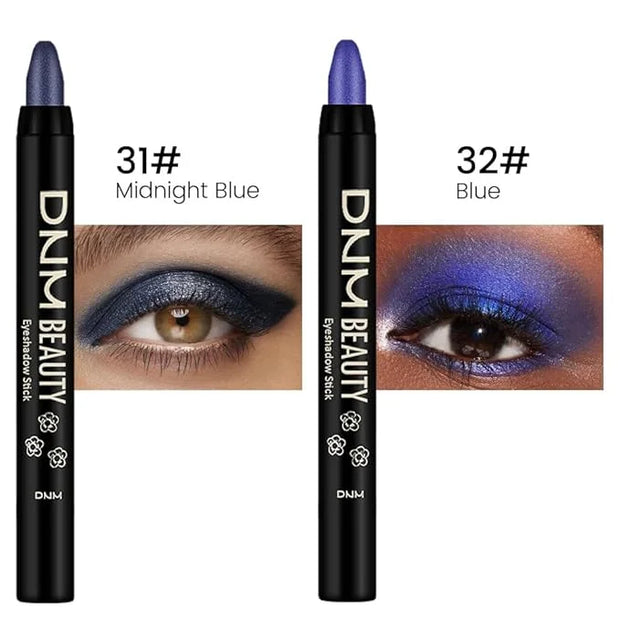 evpct 2Pcs Cream Eyeshadow Sticks Set for Eyes Waterproof, Midnight Blue Shimmer & Blue Shimmer Matte Eye shadow Stick Pen...