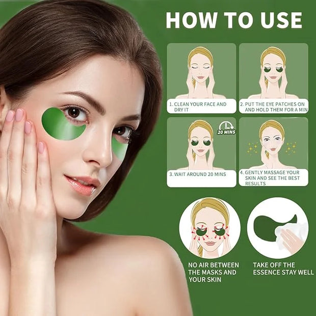 Under Eye Patches 70PCS, Green Tea Eye Patches for Puffy Eyes Treatment, Under Eye Masks for Dark Circles and Puffiness, N...