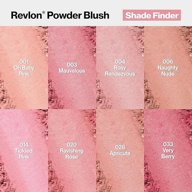 Revlon Powder Blush Face Makeup, High Impact Buildable Color, Lightweight & Smooth Finish, 004 Rosy Rendezvous, 0.17 oz - ...