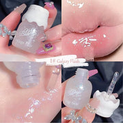 5 Colors Shimmer Lip Gloss Set Hydrating Lip Glow Oil Cute Hydrating Tinted Lip Transparent Balm Set - Product Image