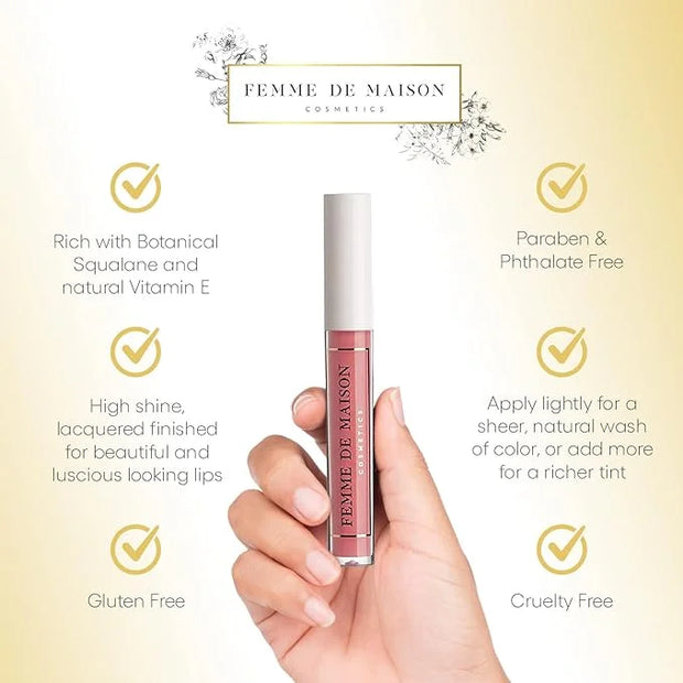 Cosmetics, Lustre Lip Gloss, Moisturizing, Long Lasting with Squalane & Vitamin E, 100% Gluten, Paraben & Phthalate-Free, ...