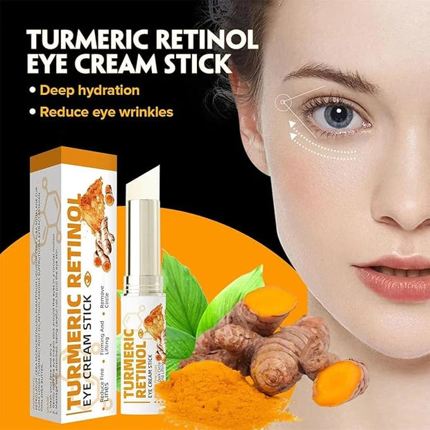 Lumibalm for Under Eye Bags, Turmeric Retinol Eye Cream Stick, Retinol Eye Cream Stick for Dark Circles, Wrinkles, Anti-Ag...