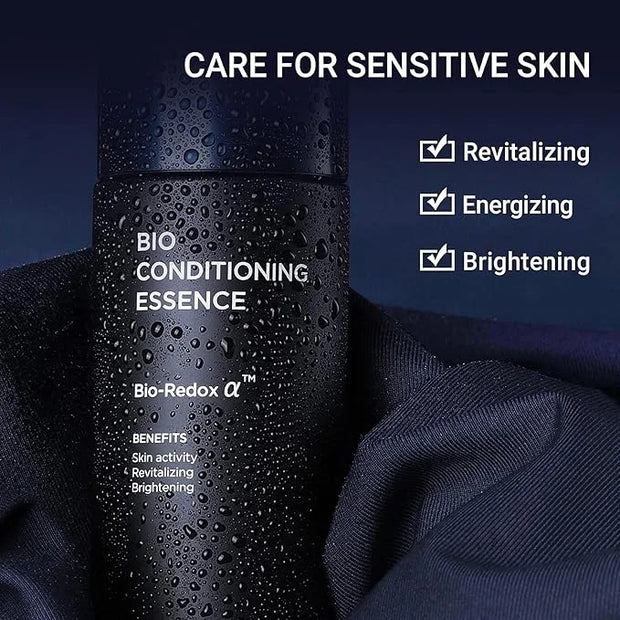 IOPE MEN BIO Anti-aging & Moisturizing Set, Cleanser, Emulsion, Conditioning Essence Serum and Soothing Aftershave, HOMME ...