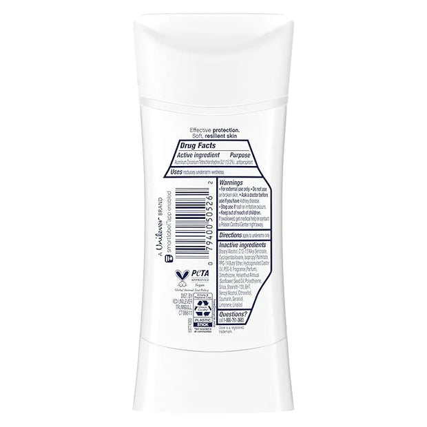 Dove Advanced Care Antiperspirant Deodorant Stick Peach & Chamomile Tea 4 Count for helping your skin barrier repair after...