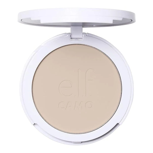e.l.f. Camo Powder Foundation, Lightweight, Primer-Infused Buildable & Long-Lasting Medium-to-Full Coverage Foundation, Fa...