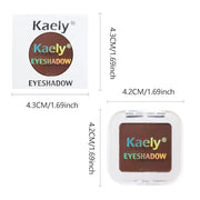 Kaely Pressed Single Eyeshadow Makeup, Coffee Matte Highly Pigmented Monochrome Eye Shadow Palette, Waterproof Neutral Pow...
