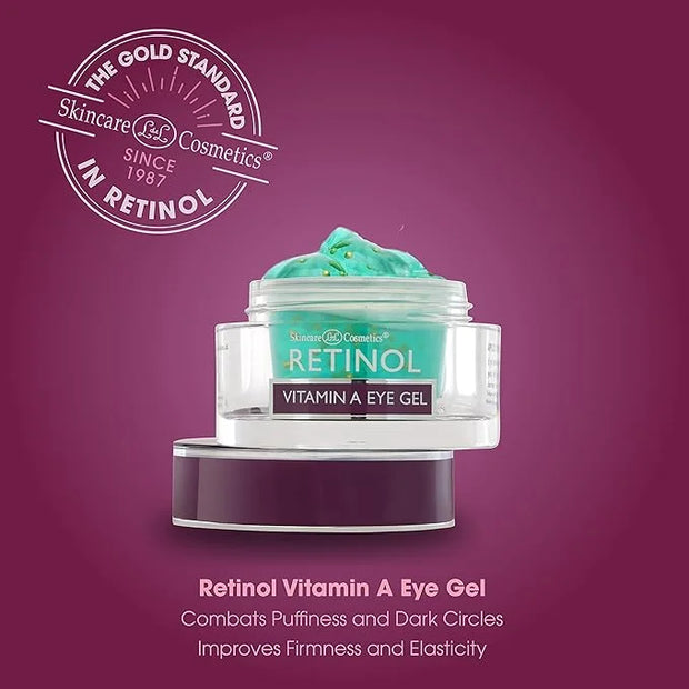 Retinol Vitamin A Eye Gel - Anti-Aging, Reduces Puffiness & Dark Circles, Restores Elasticity, 15ml - Product Image