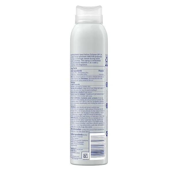 Neutrogena Sport Active Defense SPF 30 Sunscreen Spray, Sweat & Water Resistant Spray Sunscreen with Broad Spectrum UVA/UV...