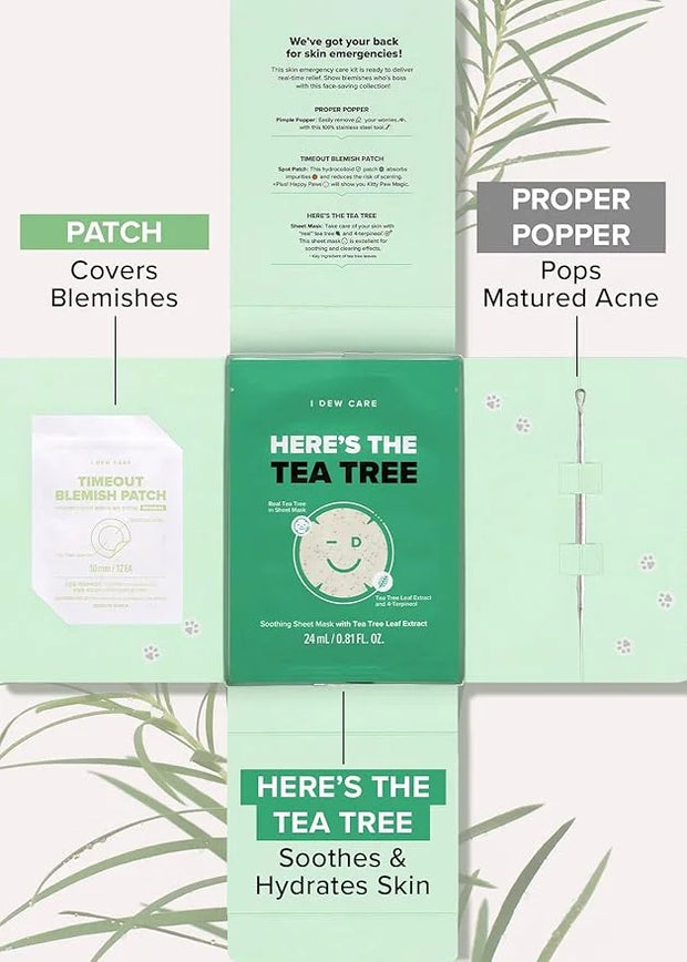 I DEW CARE Emergency Skin Care Kit - Ready Aim Clear + Skin Care Set - Kitten My Balance On | Travel Size Trio Bundle - Pr...