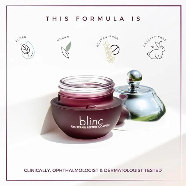 Blinc Eye Repair Peptide Complex | Clean, Vegan, Eye Cream | Anti-Aging, Anti-Wrinkle, Ultra Hydrating | Reduces Fine Line...