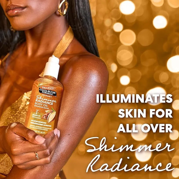 Palmer's Cocoa Butter Formula Shimmer Body Oil with Vitamin E, 5.1 Fl Oz, Radiance Body Oil for Glowing Skin, Enhances Dar...