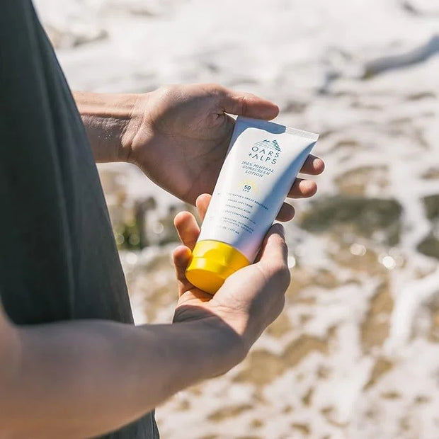 Oars + Alps Mineral SPF 50 Sunscreen Body Lotion, Infused with Hyaluronic Acid, Shea Butter, and Coconut Oil, Water and Sw...
