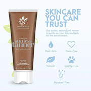 Natural Tone Organic Skincare Hydrating Sunless Tanner with Hyaluronic Acid, Aloe Vera-Based Self Tanning Lotion, Easy to ...