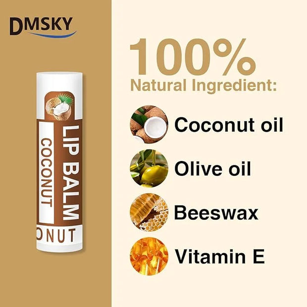 DMSKY 120 Pack Lip Balm, Natural
