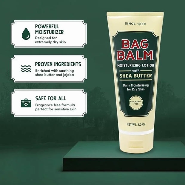 Bag Balm Moistuzing Body Lotion with Shea Butter, Daily Moisturizing for Dry Skin | Pack of 2 8oz Tubes - Product Image