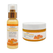 Turmeric Facial Cleanser And Face Scrub Two Piece Set for Face & Body, Turmeric Skincare Set for Women - Product Image