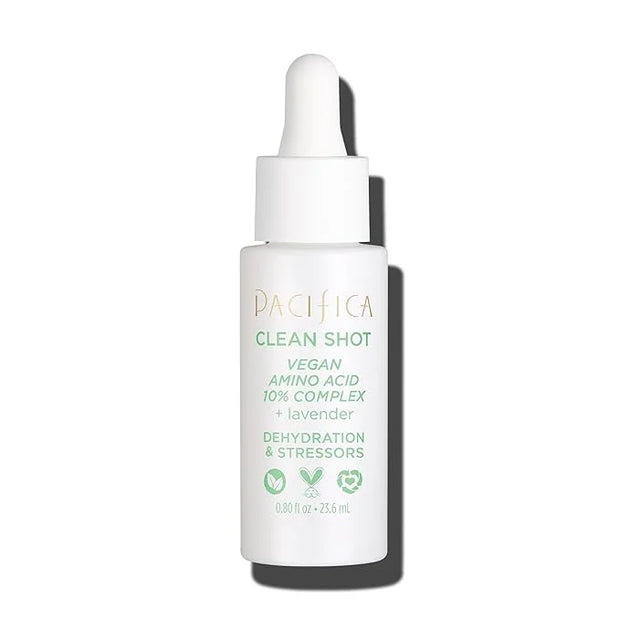 Face Serum by Pacifica - Clean Shot Vegan Amino Acid 10% Complex10% Solution l – Balancing Facial Serum for Oily & All Ski...