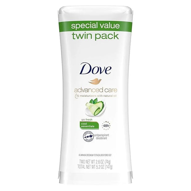 Dove go fresh Antiperspirant Deodorant, Cool Essentials 2.6 oz, Twin Pack - Product Image