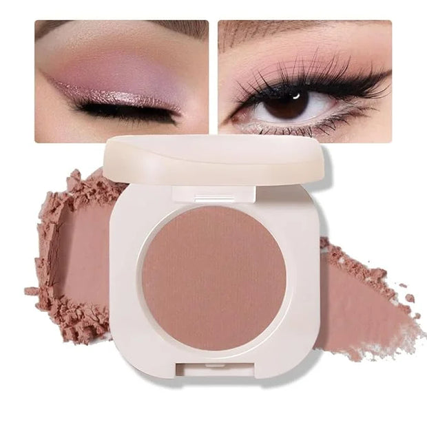 Pressed Single Matte Tan Eyeshadow Palette, Brown Eyeshadow For Old Women, Neutral Matte Pressed Powder Single Vegan Eyesh...