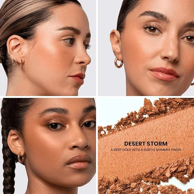 Phase Zero Makeup Powder Blusher - "Desert Storm" - 4g / 0.141 oz - Full Coverage, Natural Blush - Soft, Buildable Pink, C...
