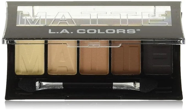 L.A. COLORS 5 Color Matte Eyeshadow Palette, Brown Tweed CEM472 - Product Image
