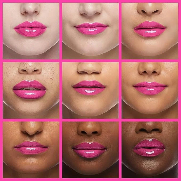 Plumping Lip Oil, Hydrating Gloss Tinted Lip Balm Transparent Lip Care, Big Brush Head Glitter Shine, Long Lasting Nourish...