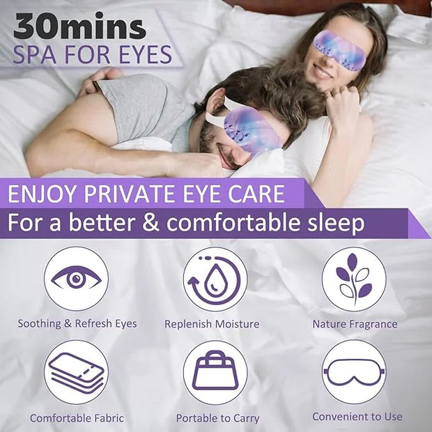 Scienbeauty Steam Eye Mask 20 Packs Lavender Heated Eye Mask Disposable Warm Eye Compress for Dry Eyes,Self Heating Moist ...