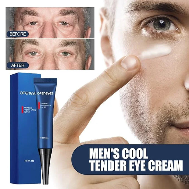 AKARY Awaken Peptide Depuffing Eye Gel, OPENEYES Lifts Firming Eye Tightener, Men's Moisturizing Eye Cream Hydrating Eye G...