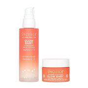 Pacifica Glow Baby Face Lotion & Eye Cream Set of 2 – Brightening Vitamin C Moisturizer + Depuffing Eye Cream with Caffein...