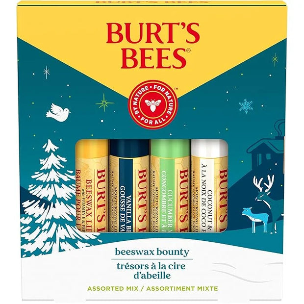 Burt's Bees Lip Balm, Beeswax Bounty Assorted Mix, 4-Pack, 0.15 Oz - Product Image