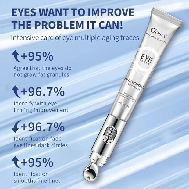 O'CHEAL Eye Cream with Vibrating Electric Massage Head- Hydrating, Brightens, Tightens, Reduces Dark Circles & Wrinkles, B...