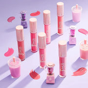Juvia's Place Smoothie Lip Gloss Strawberry Bliss - Hydrating Cream Lipgloss w/Pink & Mauve Tones - Non Sticky Plumping Gl...