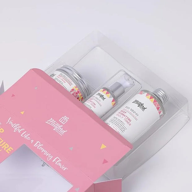 Deep Moisture Skincare Set with Panthenol and Hyaluronic Acid for Dry Skin, Moisturizing, Hydrating, Soothing, Face Moistu...