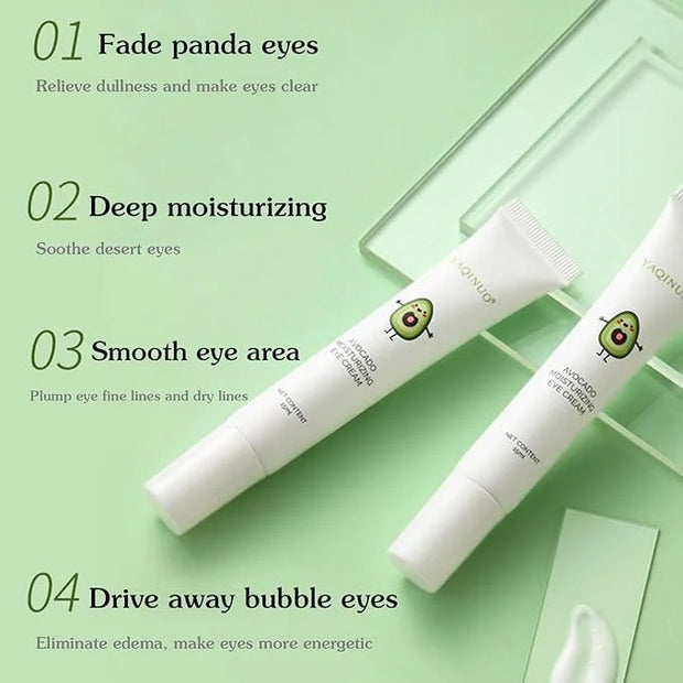 Avocado Hydrating Eye Cream Elastic Moisturizing Eye Cream Remove Pouches Dark Circles Anti-Wrinkle Diminishing Eye Lines ...