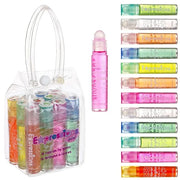 Expressions girl 12pc Roll On Lip Gloss Set with Carrying Case, Glossy Lip Make-up for Kids and Teens - Fruity Flavors, No...