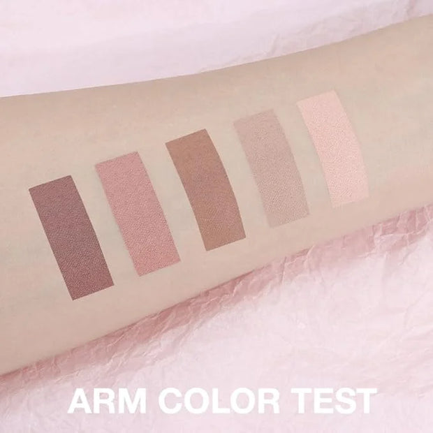 5 Colors Matte Eyeshadow Makeup Palette,Nude Pink Light Dark Brown Highly Pigmented Natural Neutral Eye Shadow Palette,Lon...