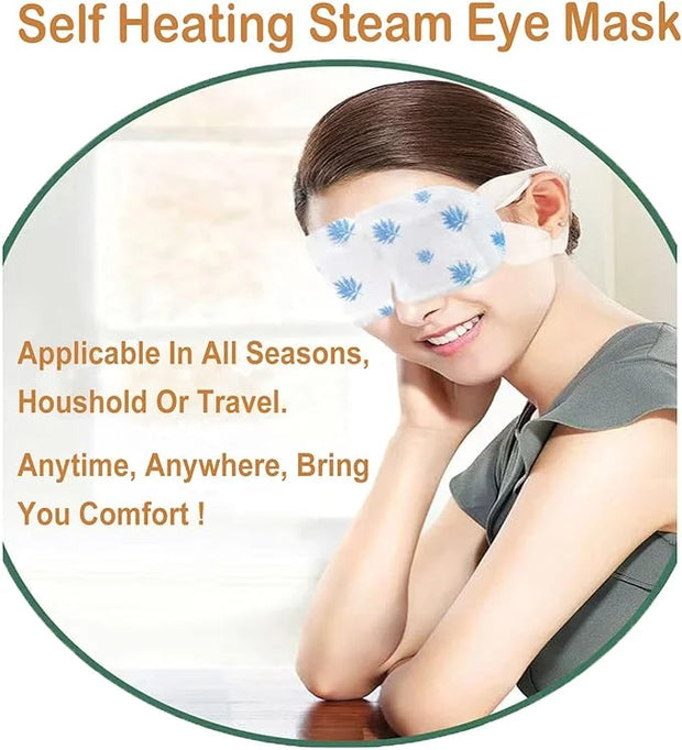 Qiai Self-Heating Steam Eye Mask 10 Packs for Better Sleep&Eye SPA|Reduce Dark Circles & Puffiness|Relief Eye Fatigue Dry&...