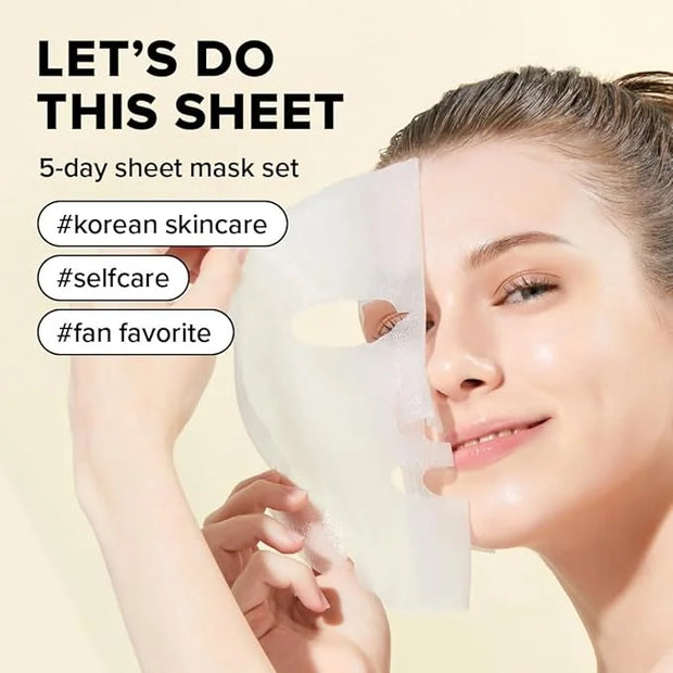 I DEW CARE Glass Skin Face Mask Variety Pack - Let's Do This Sheet | For Perfect Care Routine, Korean Face Masks Skincare,...