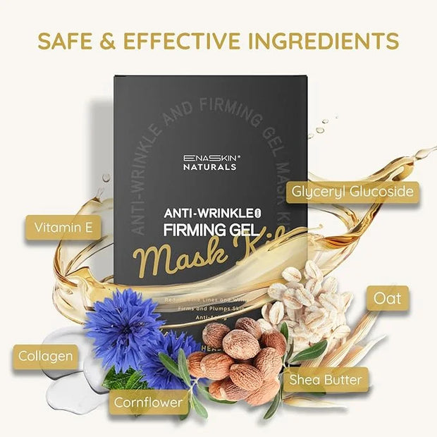 Enaskin Naturals Anti Wrinkle Face Patches Anti Wrinkle Gel Face Masks - Product Image