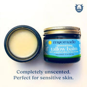 Organic Beef Tallow Balm with Rosehip Oil | Unscented 2 oz – Hand Made in USA 100% Grass-Fed Beef Tallow Moisturizer for F...