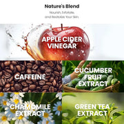 Apple Cider Vinegar Eye Cream with Vitamin B3, Caffeine, Cucumber Extract to Reduce Puffiness, Eye Bags and Dark Circles, ...