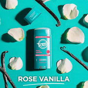 Tom's of Maine Rose Vanilla Aluminum Free Natural Deodorant For Women & Men | Goes on Clear | Odor & Wetness Protection | ...